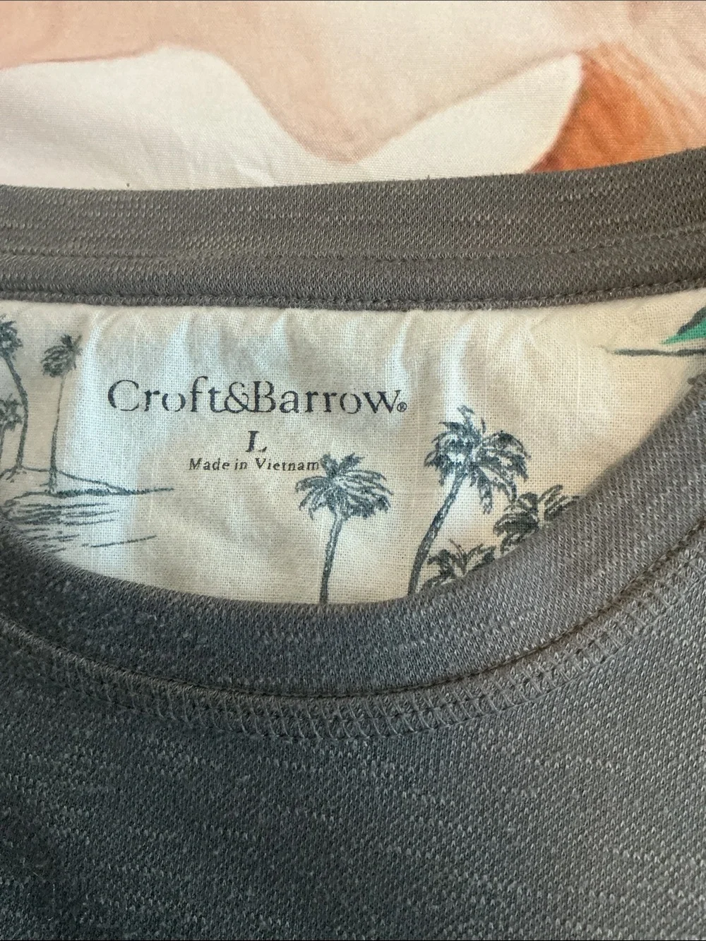 Croft & Barrow short sleeve tee shirt gray size L